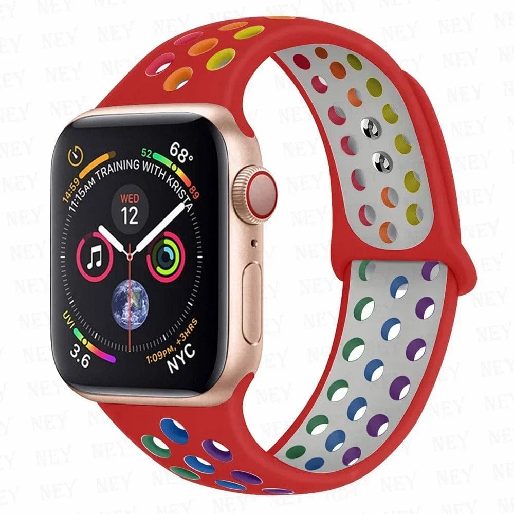 Unisex Silicone Sport Band for Apple Watch Red Pride / 38 40 41mm-S10 42mm / S-M