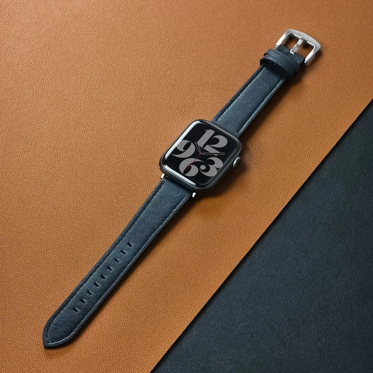 Luxury Full Grain Leather Apple Watch Ultra Band - Compatible with All Series