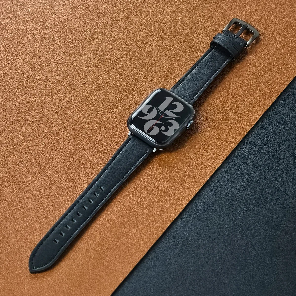 Luxury Full Grain Leather Apple Watch Ultra Band - Compatible with All Series