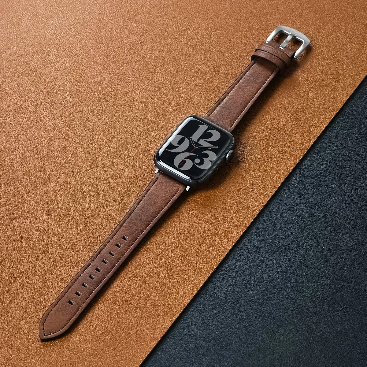 Luxury Full Grain Leather Apple Watch Ultra Band - Compatible with All Series