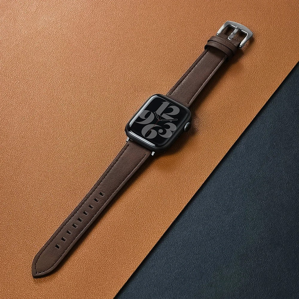 Luxury Full Grain Leather Apple Watch Ultra Band - Compatible with All Series